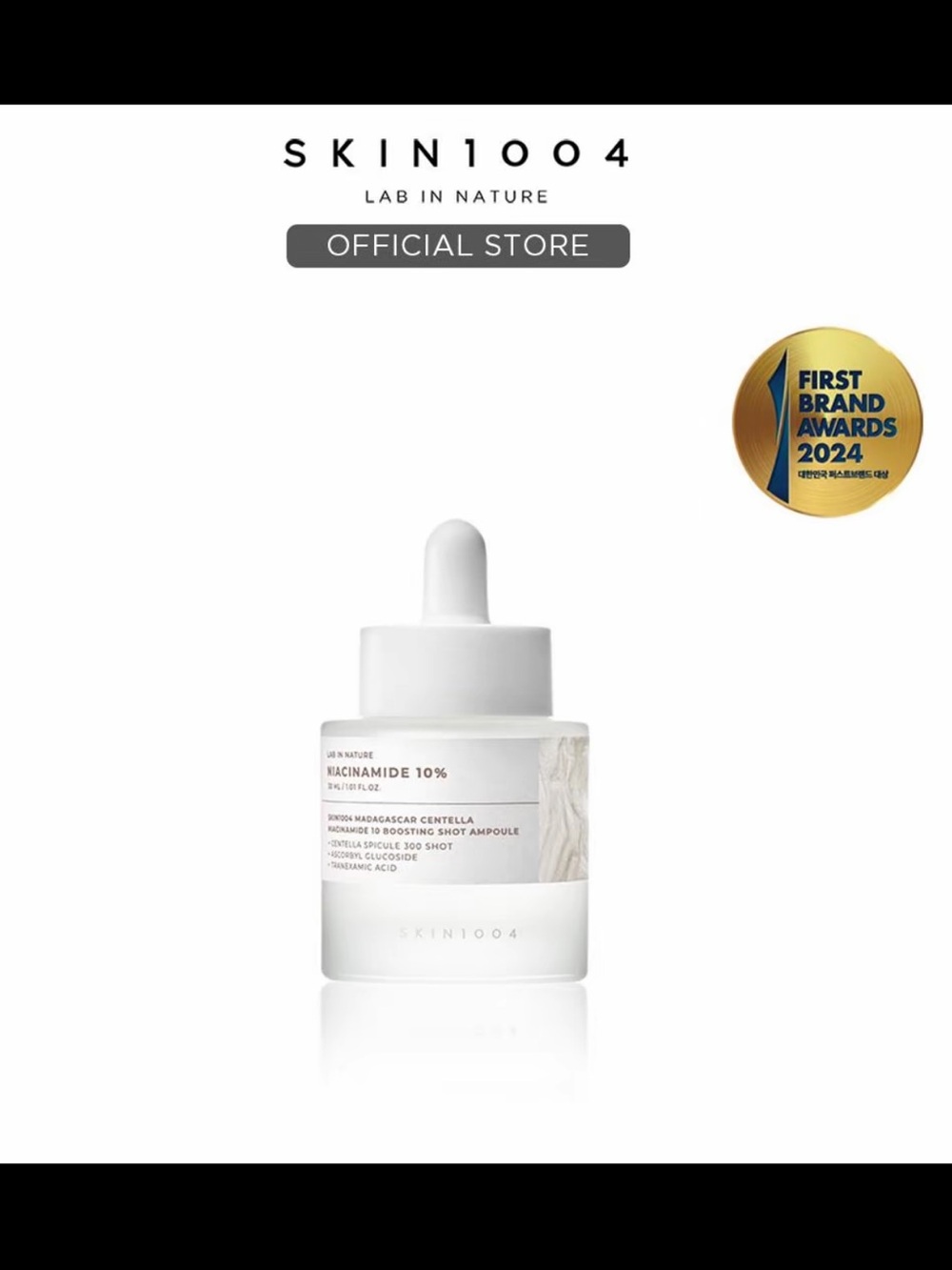 SKIN1004 Madagascar Centella Niacinamide 10% Brightening Ampoule, 1.01 fl oz